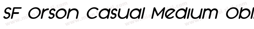 SF Orson Casual Medium Oblique字体转换